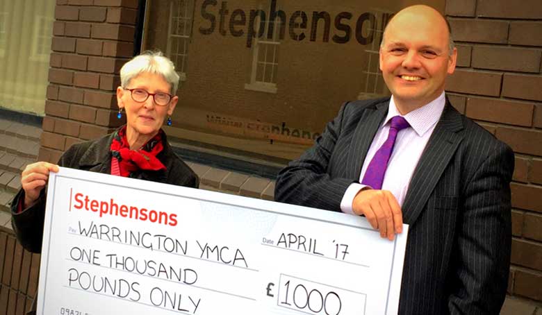  Stephensons opens new Warrington office with grand donation